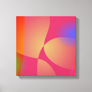 Kleurrijke Abstracte achtergronden met cirkels, li Canvas Afdruk