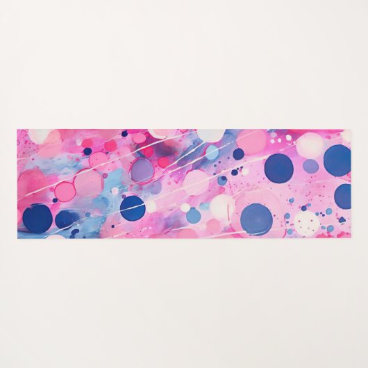 Kleurrijke abstracte acryl schilderstijl met naam yogamat (Achterkant (horizontaal))
