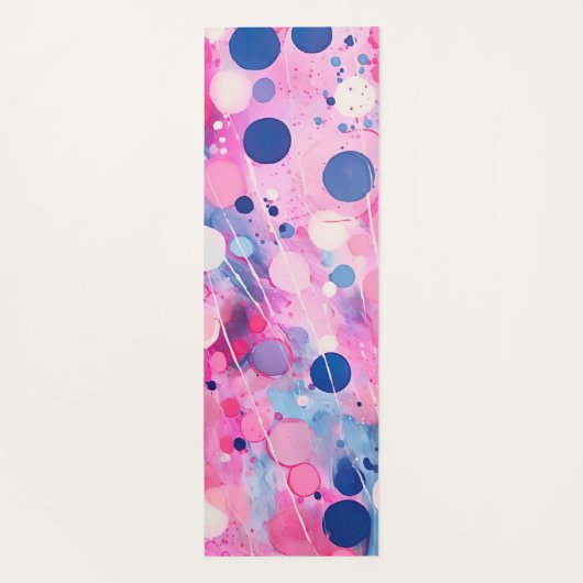 Kleurrijke abstracte acryl schilderstijl met naam yogamat (Achterkant)