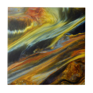 Kleurrijke abstracte afbeelding van Pietersite Tegeltje