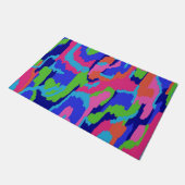 Kleurrijke Abstracte afdrukken in Retrokleuren Deurmat (Schuin)