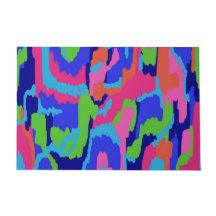 Kleurrijke Abstracte afdrukken in Retrokleuren