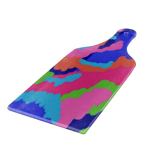 Kleurrijke Abstracte afdrukken in Retrokleuren Snijplank (Hoek)