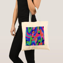 Kleurrijke Abstracte afdrukken in Retrokleuren