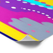 Kleurrijke Abstracte afdrukken met vun Stippen Poster (Hoek)
