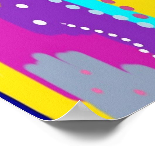 Kleurrijke Abstracte afdrukken met vun Stippen Poster (Hoek)