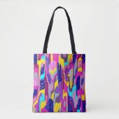 Kleurrijke Abstracte afdrukken met vun Stippen Tote Bag (Voorkant)