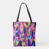 Kleurrijke Abstracte afdrukken met vun Stippen Tote Bag (Achterkant)