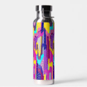 Kleurrijke Abstracte afdrukken met vun Stippen Waterfles (Links)