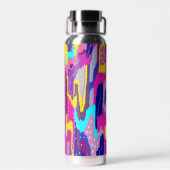 Kleurrijke Abstracte afdrukken met vun Stippen Waterfles (Achterkant)