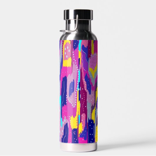 Kleurrijke Abstracte afdrukken met vun Stippen Waterfles (Rechts)