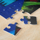 Kleurrijke Abstracte Afrikaanse Maskerkunst Legpuzzel (Zijkant)