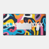 Kleurrijke Abstracte Afstuderen Klasse XXL Compute Bureaumat (Keyboard & Muis)