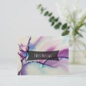 Kleurrijke Abstracte alcoholinkt, ik mis je gezich Briefkaart (Staand voorkant)