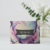 Kleurrijke Abstracte alcoholinkt, ik mis je gezich Briefkaart (Staand voorkant)