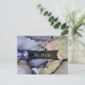 Kleurrijke Abstracte alcoholinkt, ik mis je gezich Briefkaart (Staand voorkant)