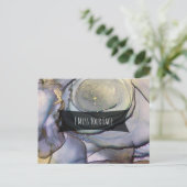 Kleurrijke Abstracte alcoholinkt, ik mis je gezich Briefkaart (Staand voorkant)