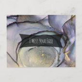 Kleurrijke Abstracte alcoholinkt, ik mis je gezich Briefkaart (Voorkant)