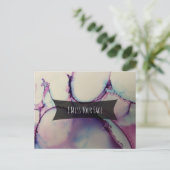 Kleurrijke Abstracte alcoholinkt, ik mis je gezich Briefkaart (Staand voorkant)