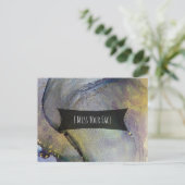 Kleurrijke Abstracte alcoholinkt, ik mis je gezich Briefkaart (Staand voorkant)