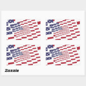 Kleurrijke Abstracte Amerikaanse vlag | Voornaamst Rechthoekige Sticker (Vel)