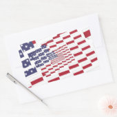 Kleurrijke Abstracte Amerikaanse vlag | Voornaamst Rechthoekige Sticker (Envelop)
