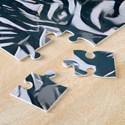 Kleurrijke Abstracte anananasappelvrucht, moeilijk Legpuzzel (Zijkant)