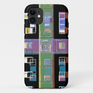 Kleurrijke abstracte appartementen Case-Mate iPhone case