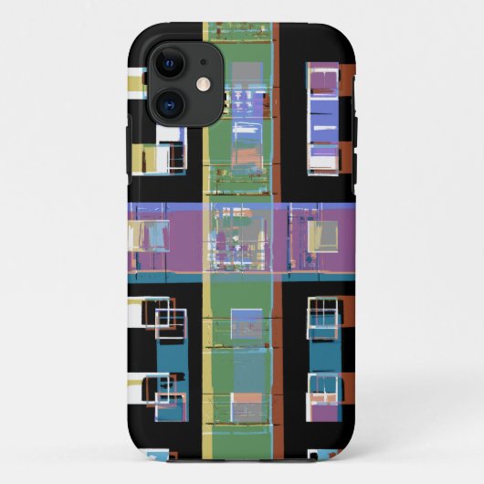 Kleurrijke abstracte appartementen Case-Mate iPhone case (Achterkant)