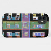 Kleurrijke abstracte appartementen Case-Mate iPhone case (Achterkant (horizontaal))