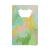 Kleurrijke Abstracte Aquarel Bruidsdouche Custom Creditkaart Flessenopener (Achterkant)