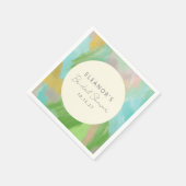 Kleurrijke Abstracte Aquarel Bruidsdouche Custom Servet (Hoek)