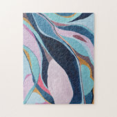 Kleurrijke Abstracte Aquarel Kunst Puzzel (Verticaal)
