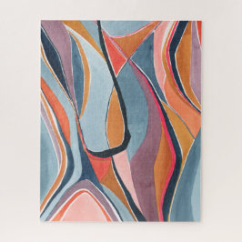 Kleurrijke Abstracte Aquarel Kunst Puzzel