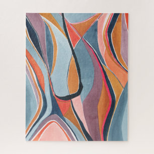 Kleurrijke Abstracte Aquarel Kunst Puzzel
