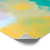 Kleurrijke Abstracte aquarel schilderen Poster (Hoek)