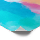 Kleurrijke Abstracte aquarel schilderen Poster (Hoek)