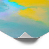 Kleurrijke Abstracte aquarel schilderen Poster (Hoek)