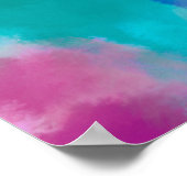 Kleurrijke Abstracte aquarel schilderen Poster (Hoek)