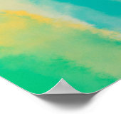 Kleurrijke Abstracte aquarel schilderen Poster (Hoek)