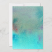 Kleurrijke Abstracte Aquarel We Zijn Getrouwd Scri Kaart (Achterkant)