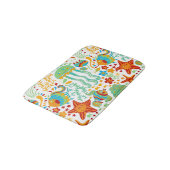 Kleurrijke Abstracte Aquatic Life Cartoon Stijl Badmat (Gekanteld)