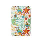 Kleurrijke Abstracte Aquatic Life Cartoon Stijl Badmat (Voorkant Verticaal)