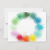 Kleurrijke Abstracte Art Custom Hand Script Naam T Notitiekaartje (Achterkant)