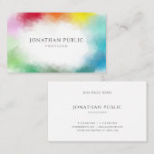 Kleurrijke Abstracte art elegant moderne Sjabloon Visitekaartje (Voorkant / Achterkant)