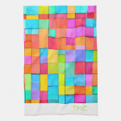 Kleurrijke Abstracte Art INITIALEN Modern Decor Le Theedoek (Verticaal)