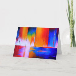 Kleurrijke Abstracte Art Note Kaart