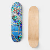Kleurrijke Abstracte Art Print Skateboard (Voorkant)