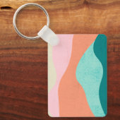Kleurrijke Abstracte Art Sleutelhanger (Voorkant)