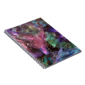 Kleurrijke Abstracte Art Space Nebula Notitieboek (Rechterzijde)